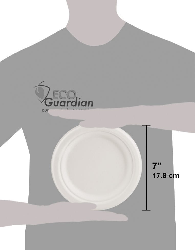 7" Round Fibre Compostable Plate - Image 3