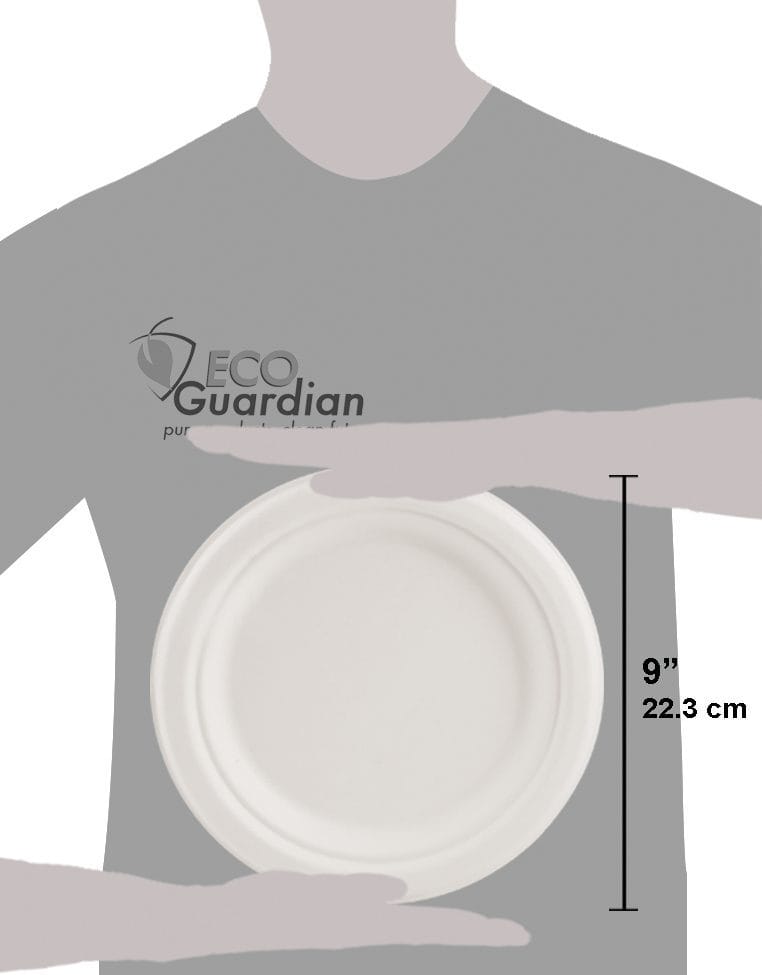 9" Round Fibre Compostable Plate - Image 3