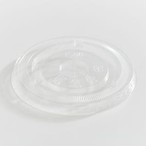 9 oz - 20 oz Clear PLA Flat Lid with Hole for Clear PLA Cold Cup