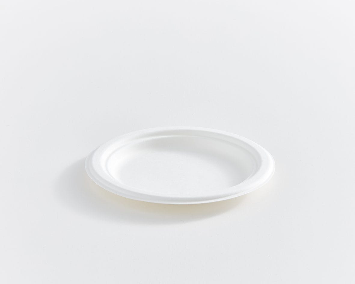 7" Round Fibre Compostable Plate