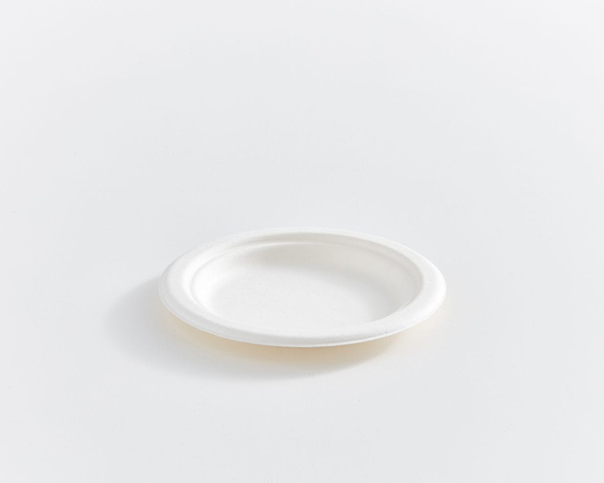 6" Round Fibre Compostable Plate