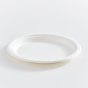 9" Round Fibre Compostable Plate