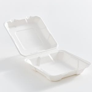 8" x 8" x 2.5" Fibre Hinged Lid Container