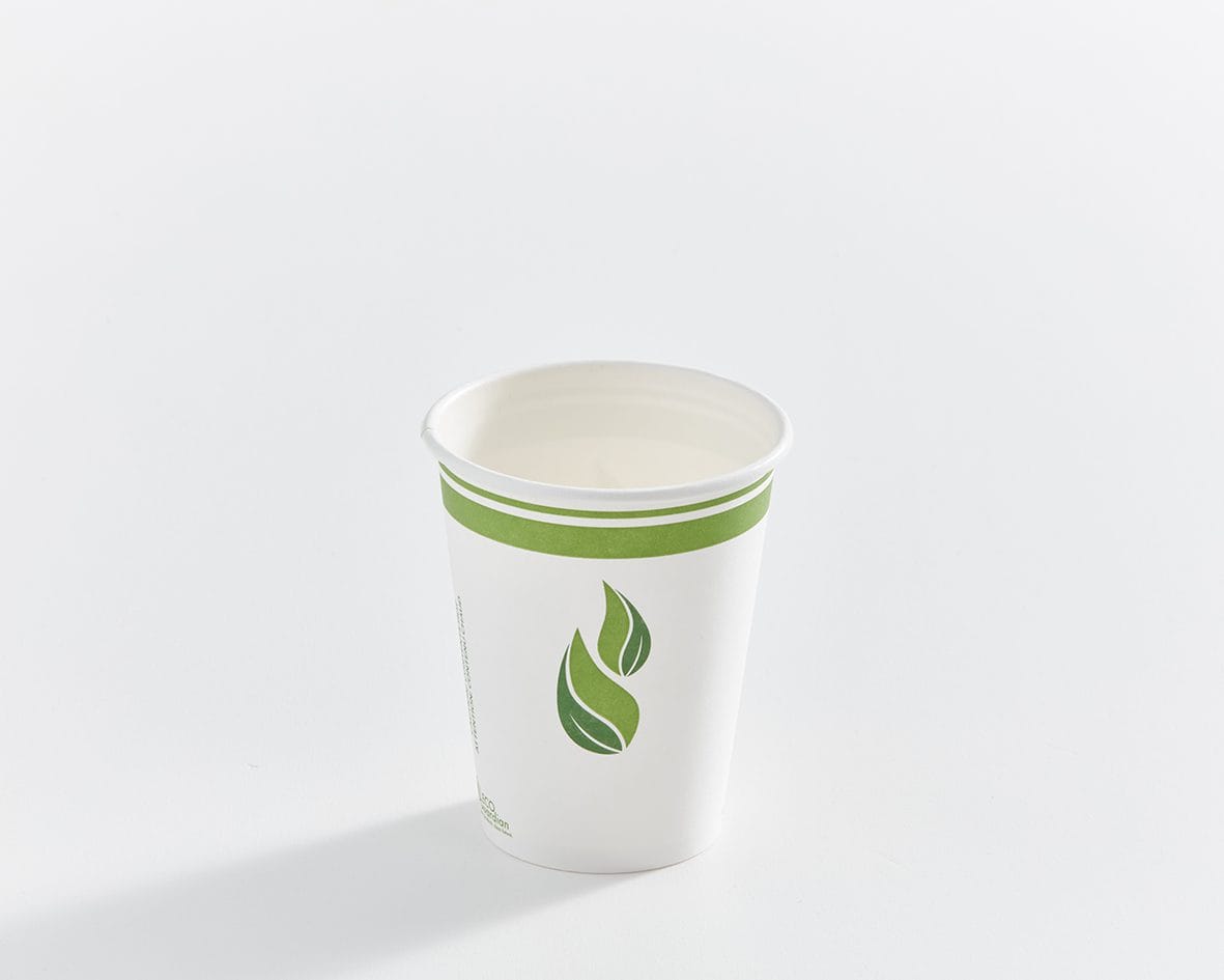 8 oz PLA-Lined Single Wall Paper Cup, Compostable