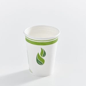 12 oz PLA-Lined Single Wall Paper Cup, Compostable, Qty 50