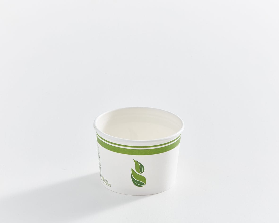 Clear PP Lid for 8 oz PLA Lined Paper Food Containers, Recyclable - Image 2