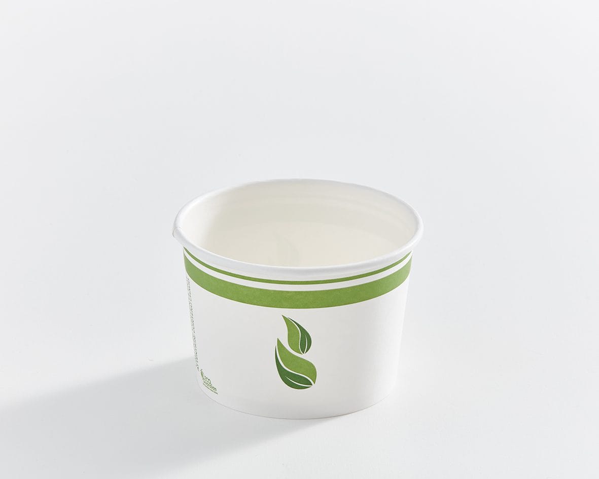 16 oz PLA Lined Paper Food Container, Compostable