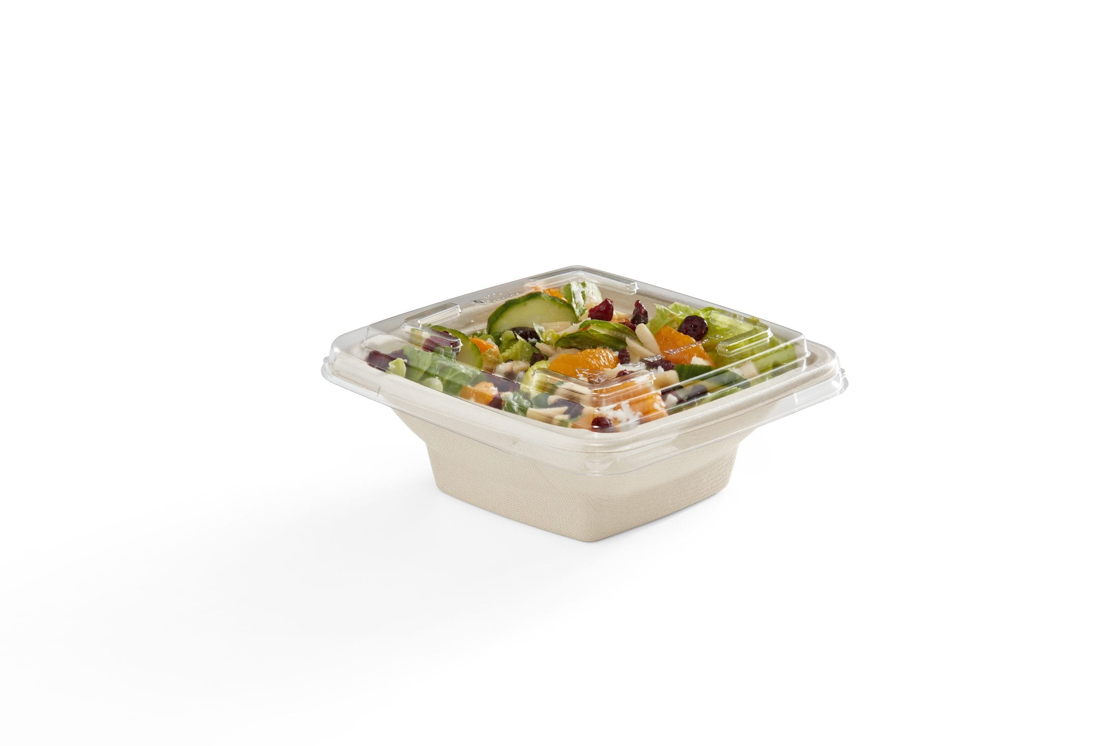 16 oz Square Fibre Compostable Container Lid - Image 3