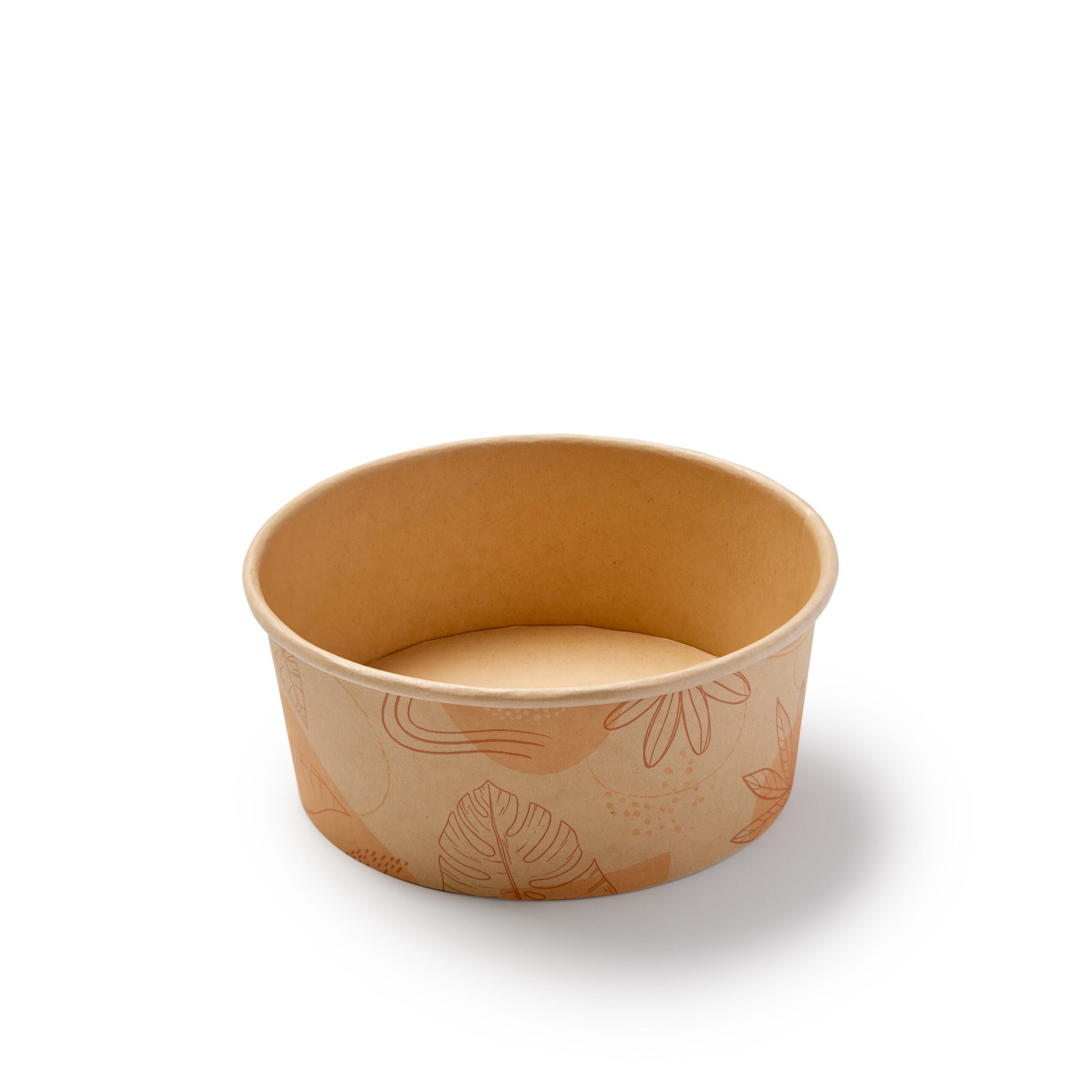 Forest Collection / 32 oz PLA-Lined Round Bamboo Bowl/ Compostable