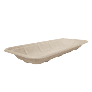 Meat/Produce Tray (258 x 112 x 26.5 mm) / Bagasse / Compostable