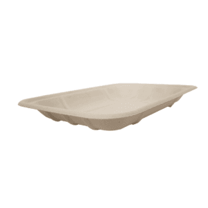 Meat/Produce Tray (242 x 179 x 28.5 mm) / Bagasse / Compostable