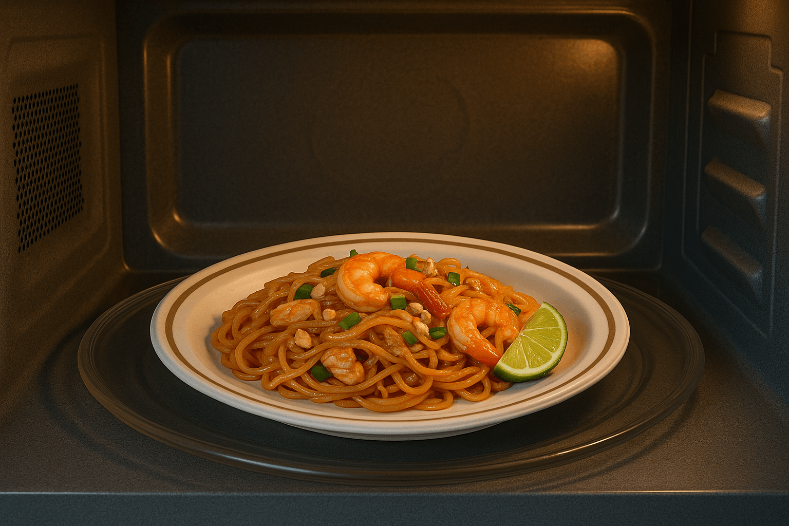 An Eco Guardian plate in the microwave
